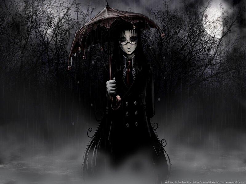 Person Holding Umbrella — Black, Dark, Night