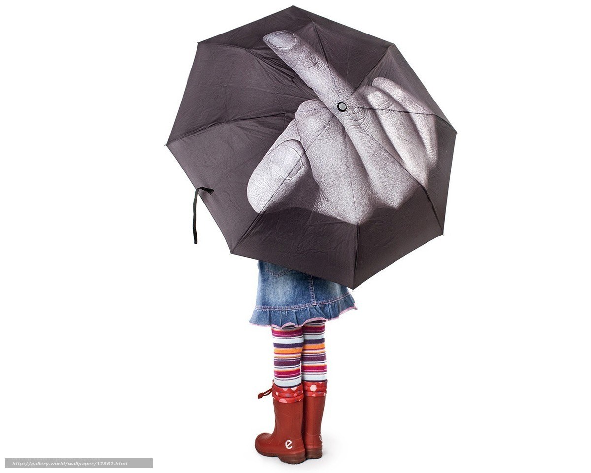person holding umbrella with hand gesture