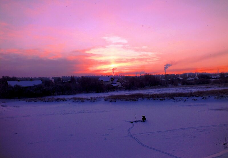 Person Ice Fishing