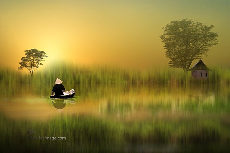 Person in a Boat — Yellow
