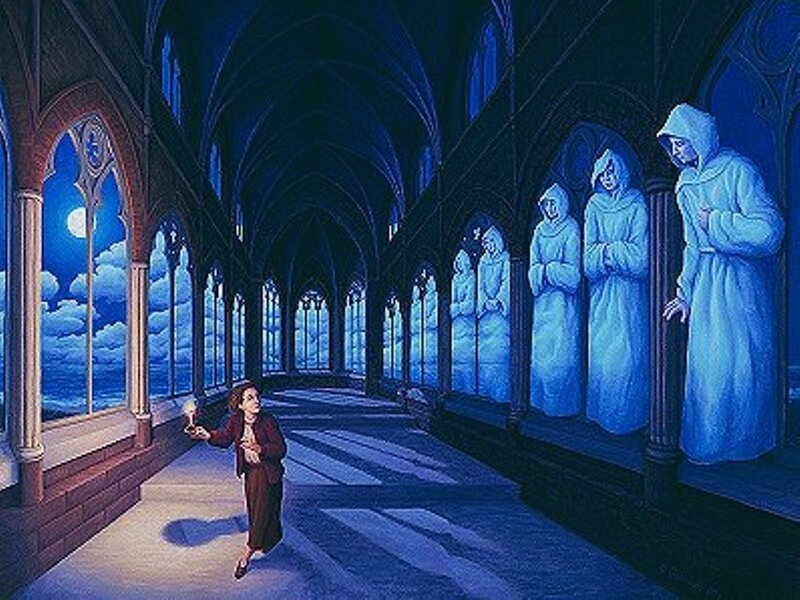 Person in a Cathedral