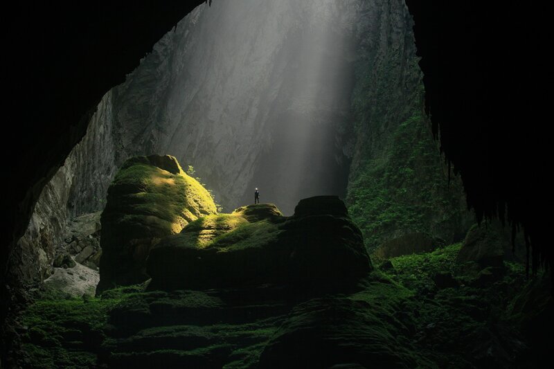 Person in a Cave — Green