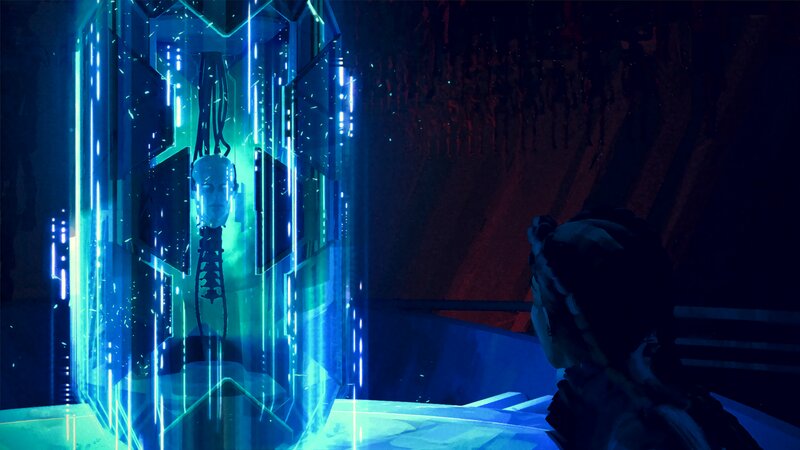 Person in a Containment Pod