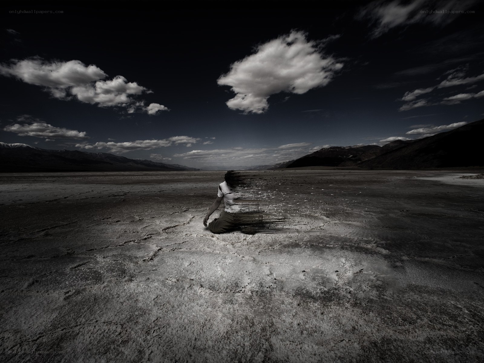 Person in a desert landscape