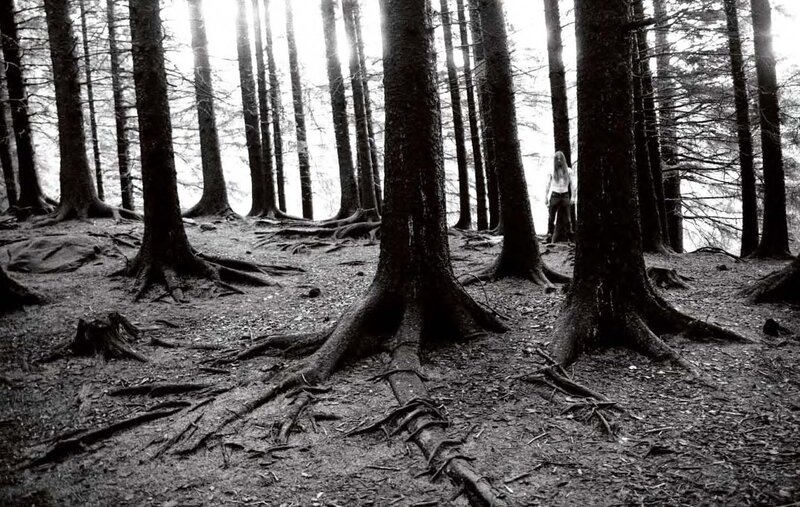 person in a forest