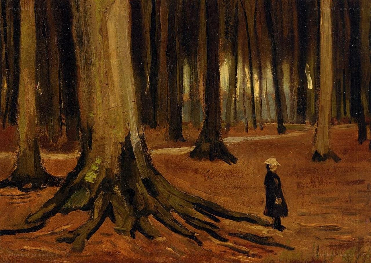 Person in a forest