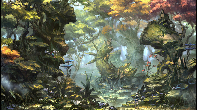 Person in a Forest — Green, Serene