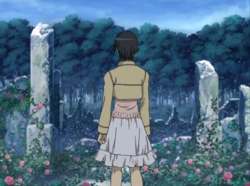 Person in a Graveyard