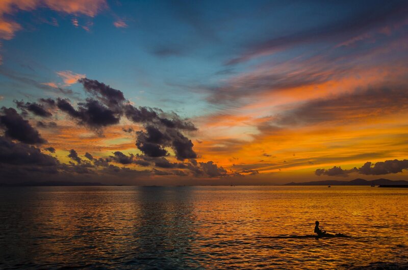 Person in a Kayak — Orange