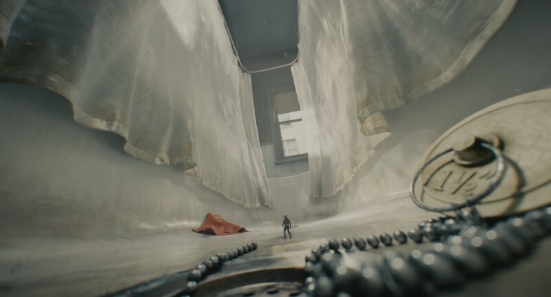 Person in a Large Room