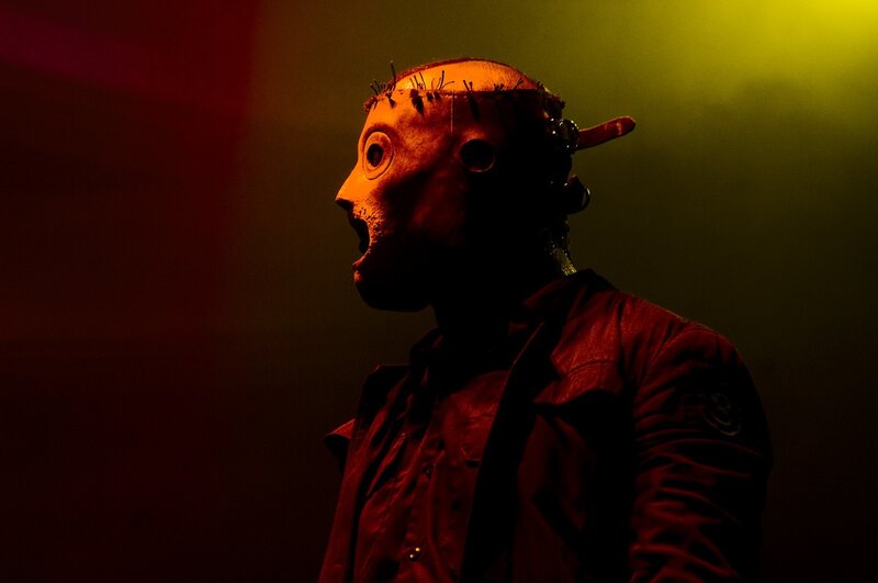 person in a mask on stage