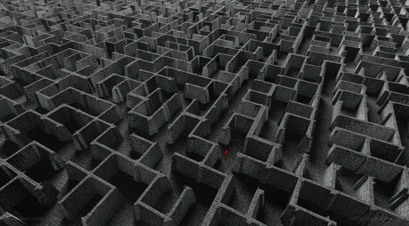 person in a maze