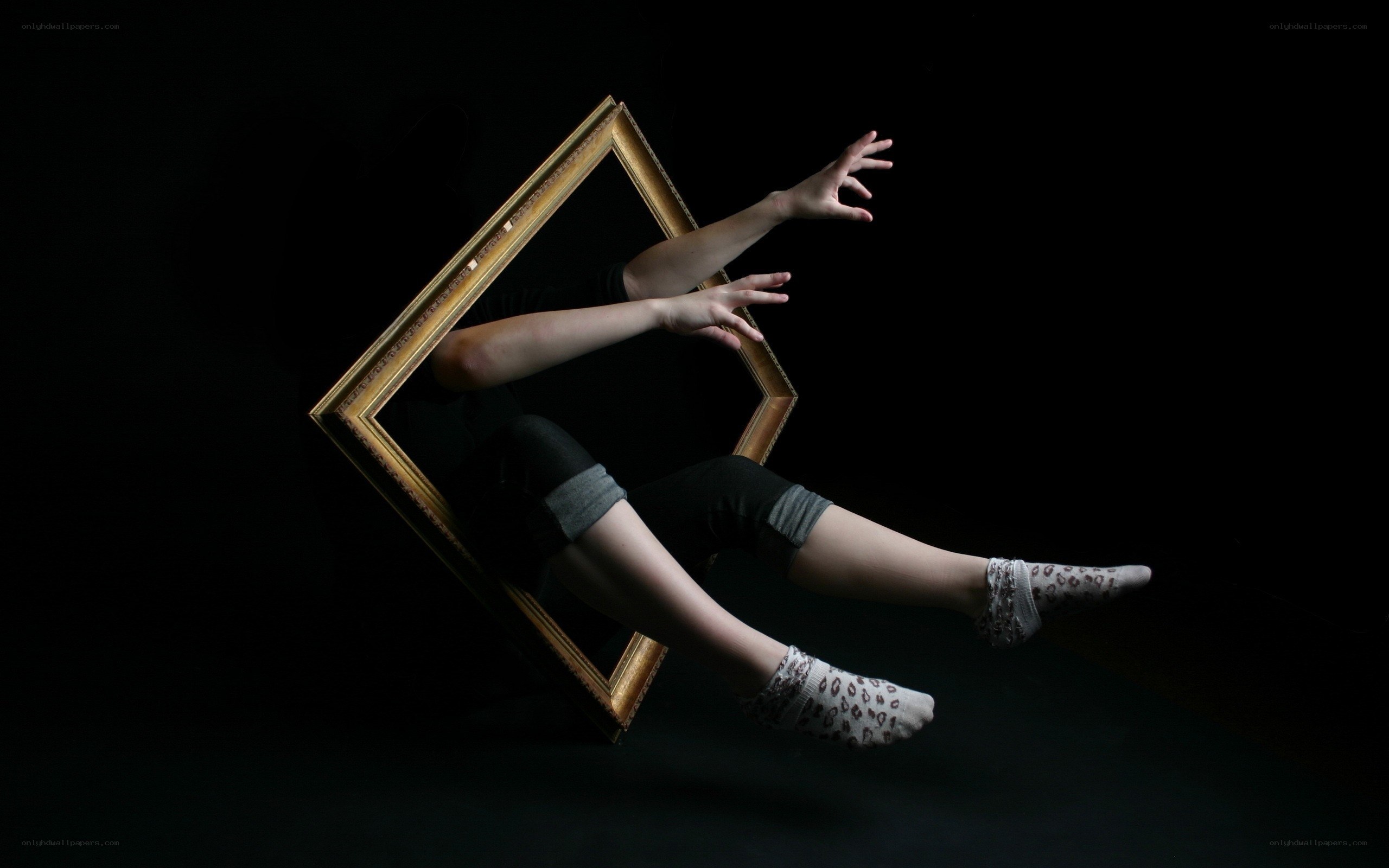 person in a picture frame