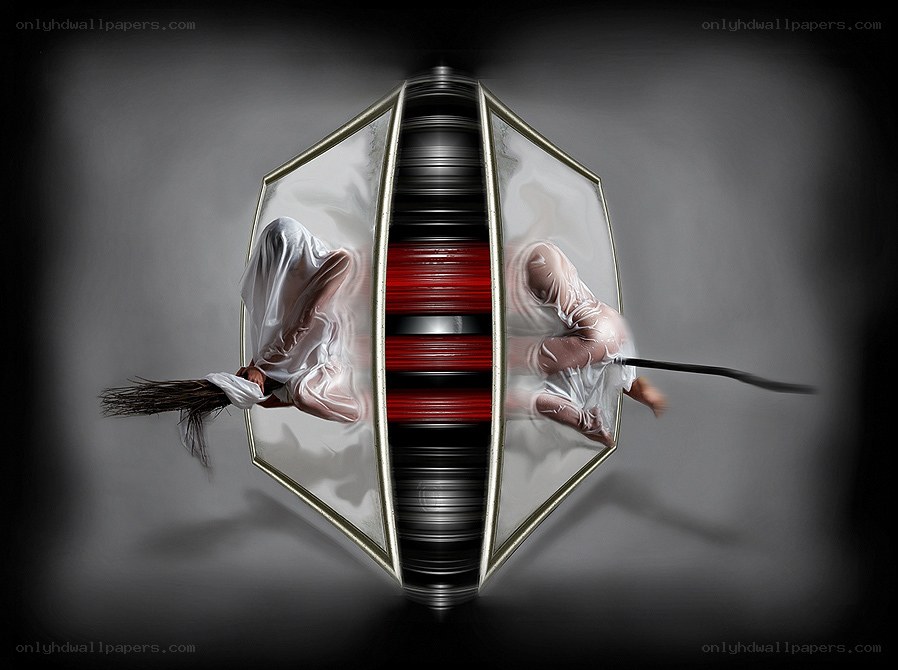 person in a rotating capsule