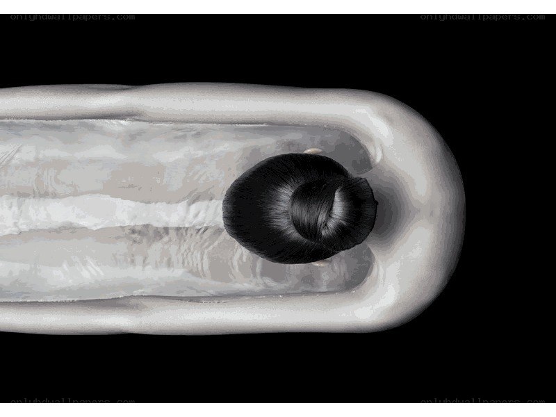 person in a transparent tube
