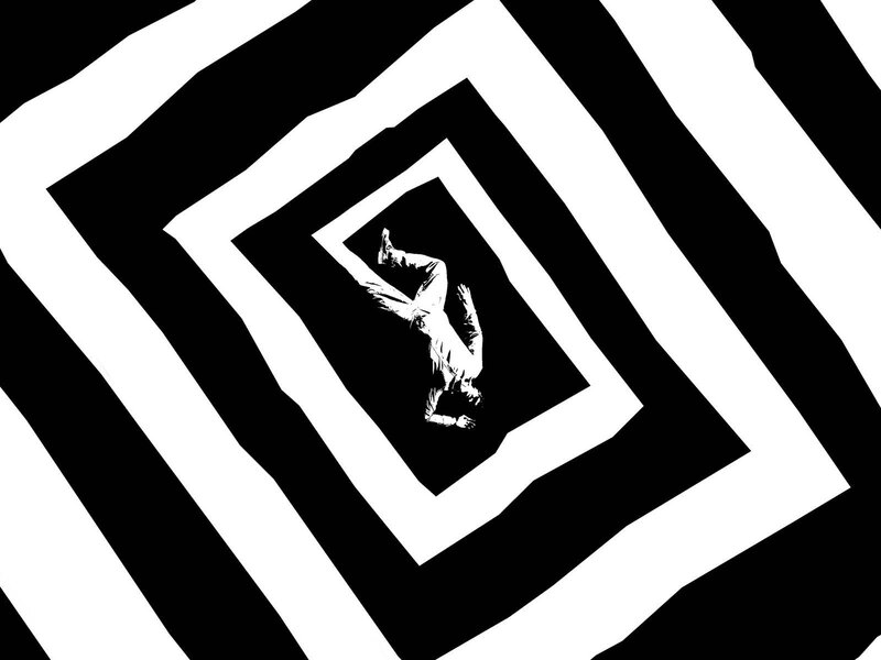 Person in a Tunnel — Black, Dramatic