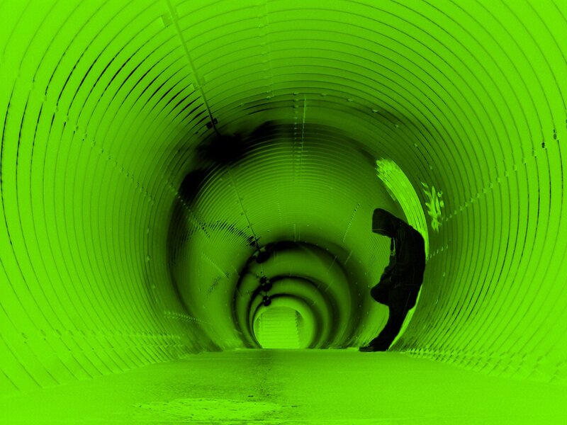 Person in a Tunnel — Green