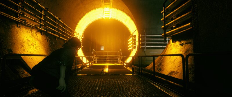 Person in a Tunnel — Yellow