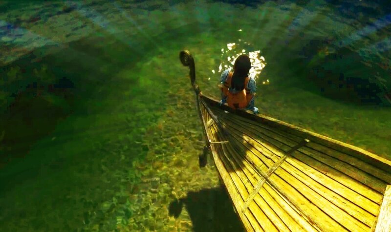 Person in a Wooden Boat