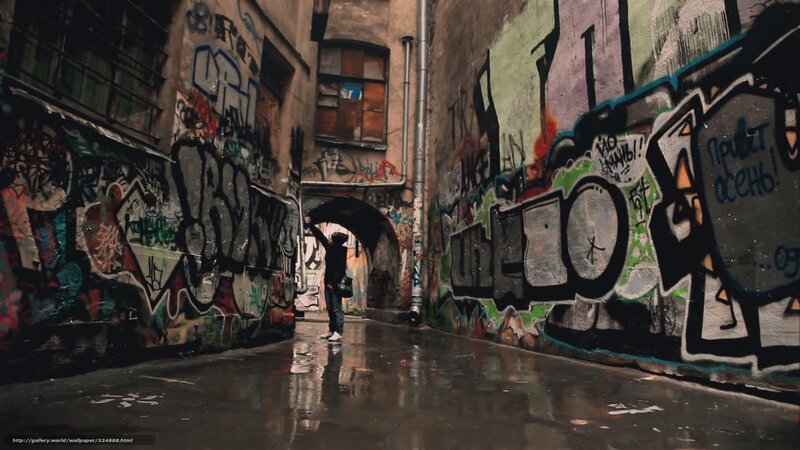 Person in Alleyway — Gray