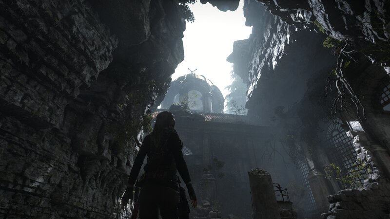 Person in Ancient Ruins