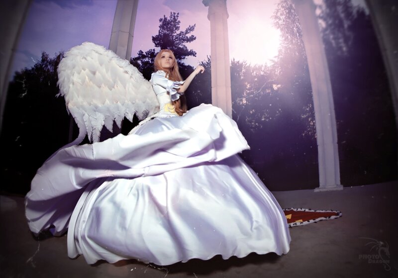 Person in Angel Costume — White