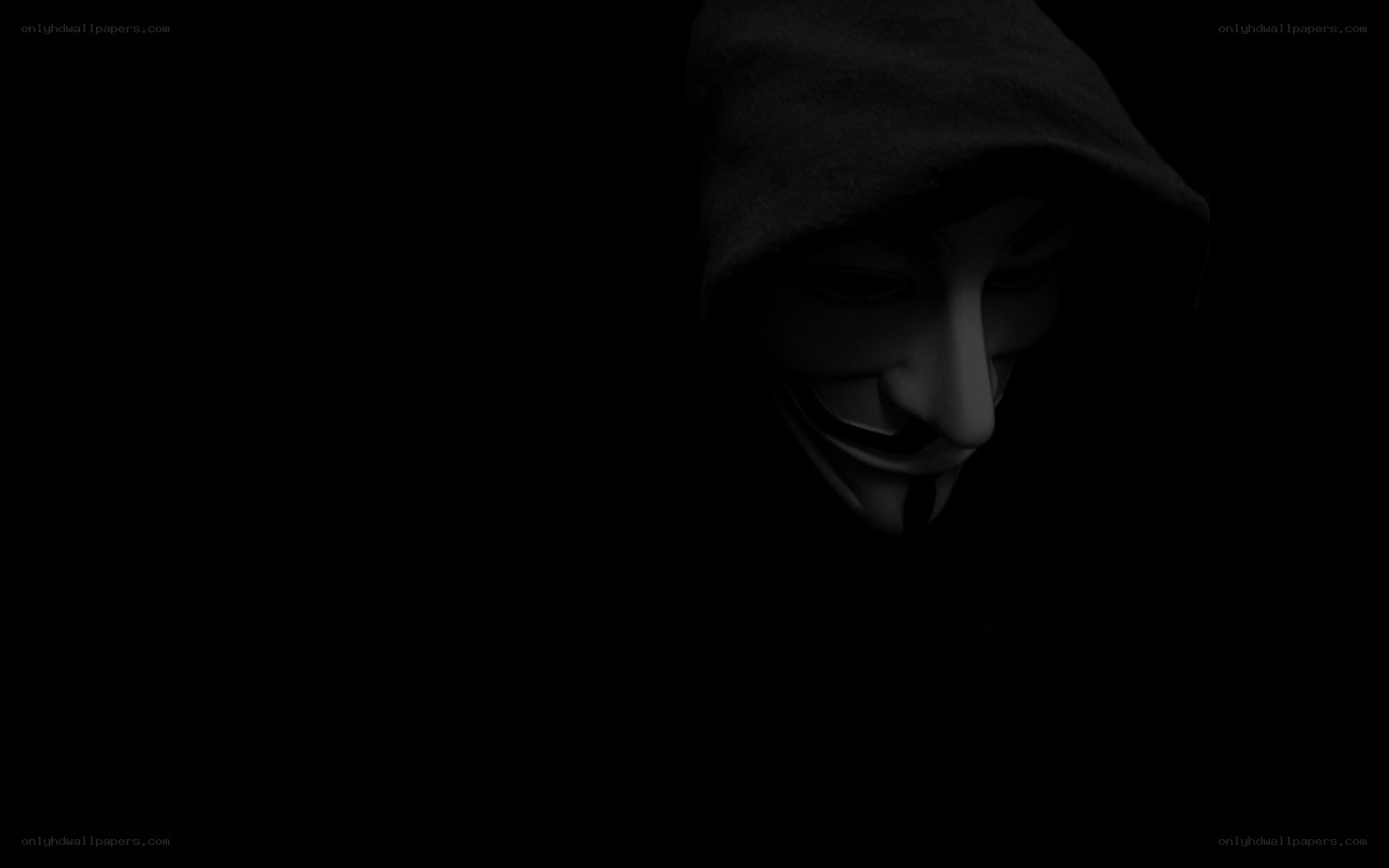 person in anonymous mask