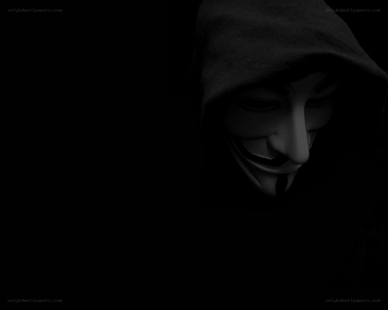 person in anonymous mask