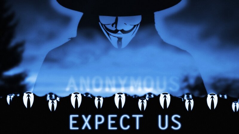 Person in Anonymous Mask — Blue