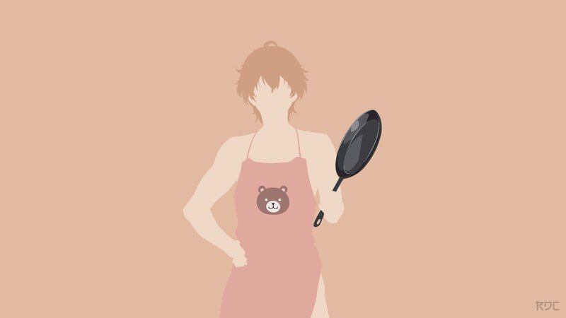Person in Apron Holding Pan