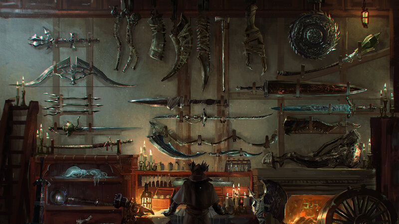Person in Armor Shop