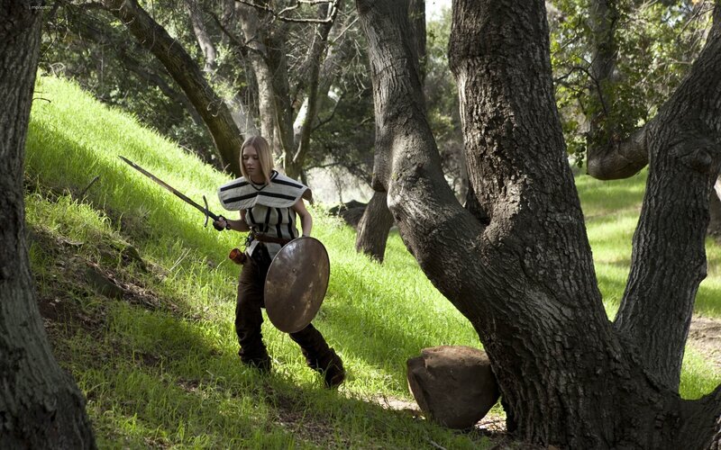 Person in Armor Walking — Green