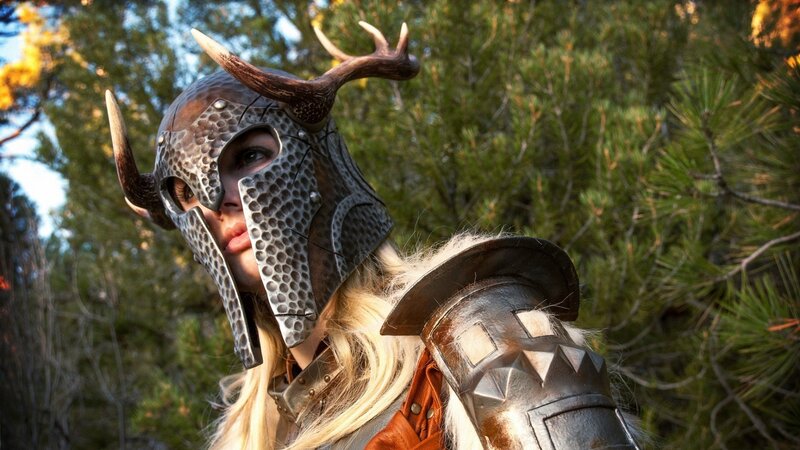 Person in Armor with Antlers
