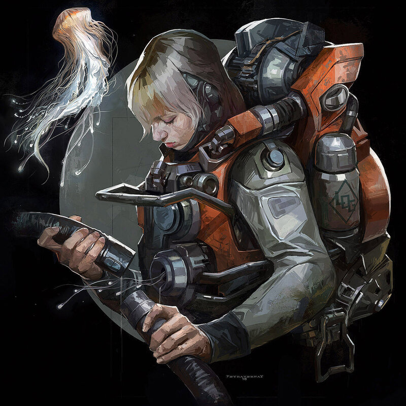 Person in Armored Suit — Black