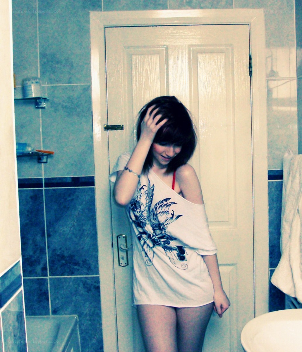 person in bathroom