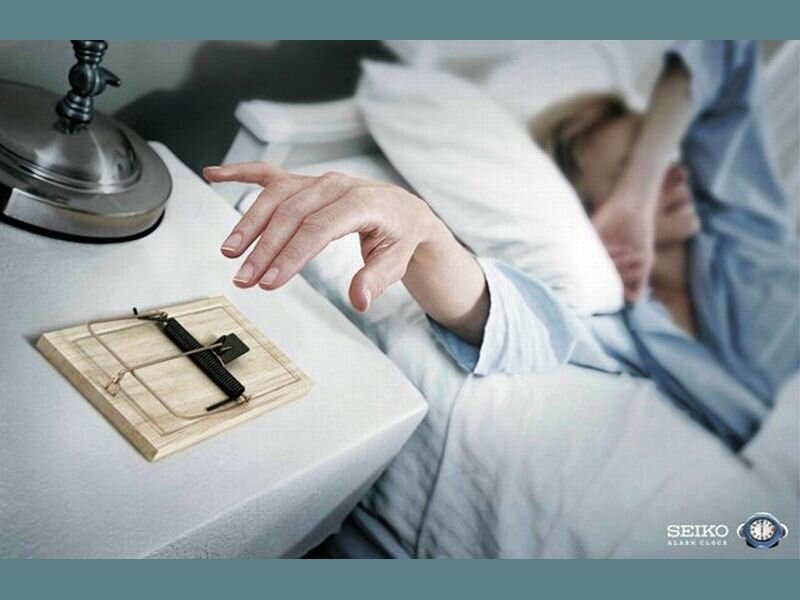 Person in Bed with Mouse Trap
