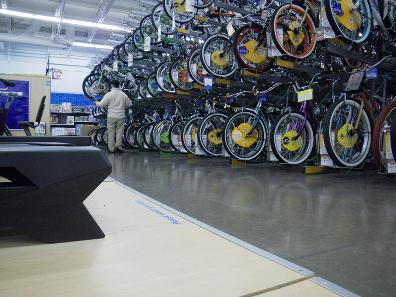 Person in Bike Aisle