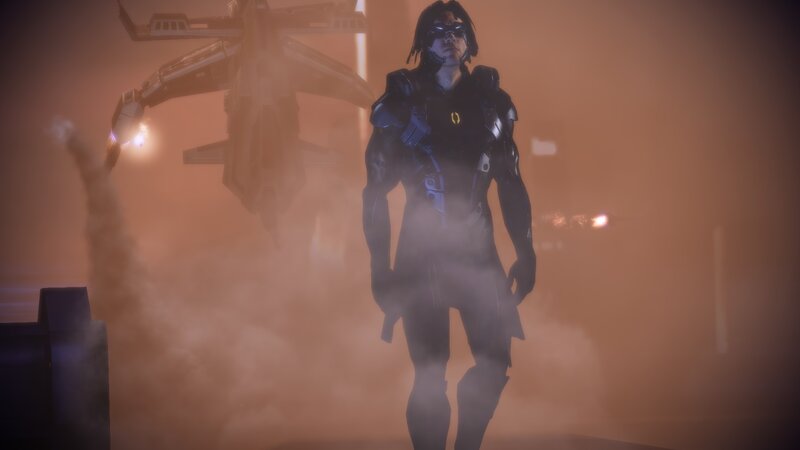 Person in Black Armor — Dramatic, 3d Render