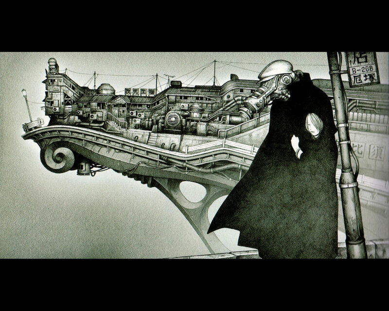 Person in Black Cloak — Dramatic, Manga