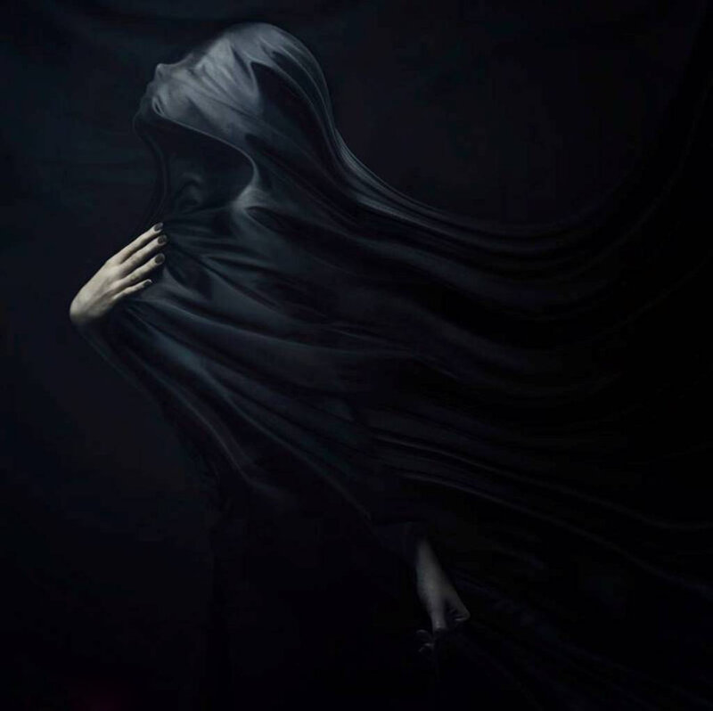 Person in Black Cloak — Dramatic, Night, Digital Art