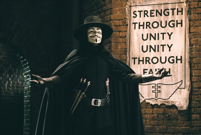 Person in Black Cloak — Dramatic, Night, Photograph, Mask, Dagger, Brick Wall