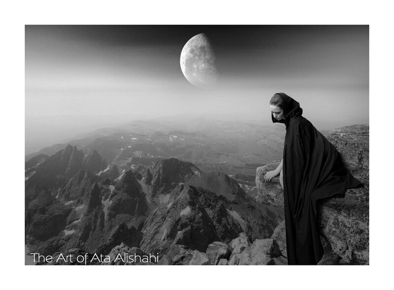Person in Black Cloak — Dramatic, Night, Photograph