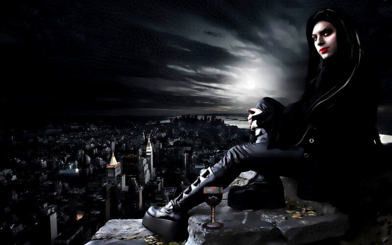Person in Black Cloak — Dramatic, Night