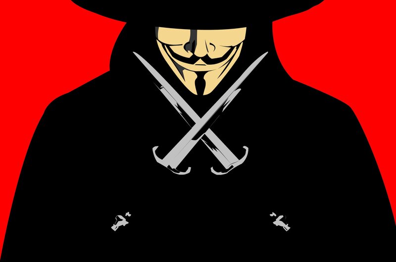 Person in Black Cloak — Dramatic, Vector Art