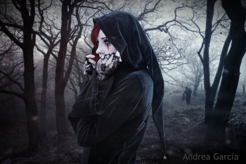 Person in Black Hood — Dark