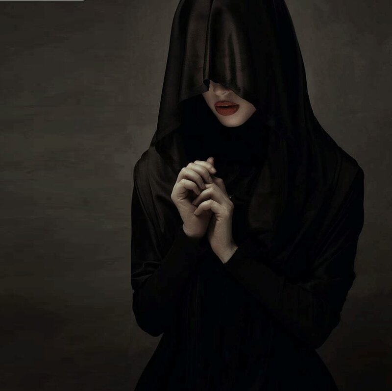 Person in Black Hood — Dramatic, Photograph