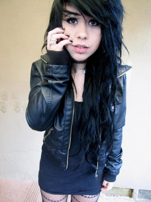 person in black leather jacket