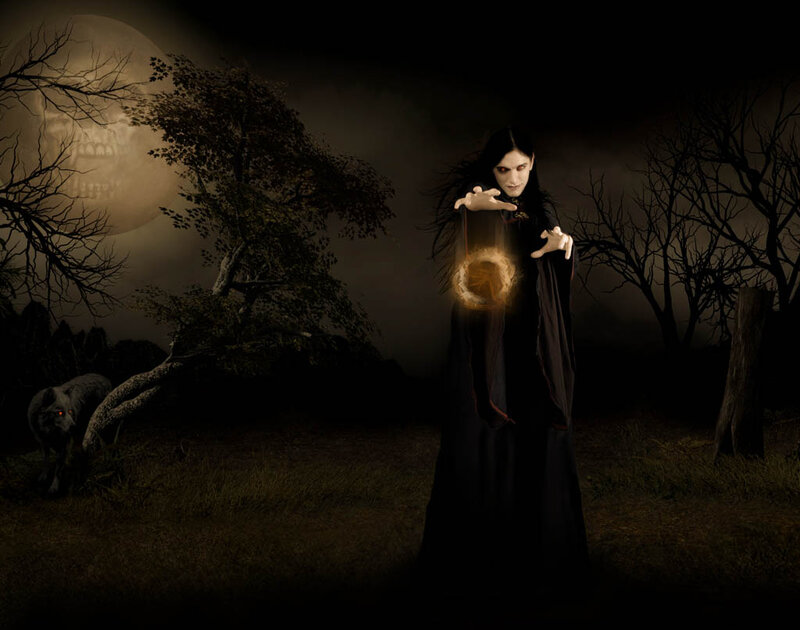 Person in Black Robe — Dark