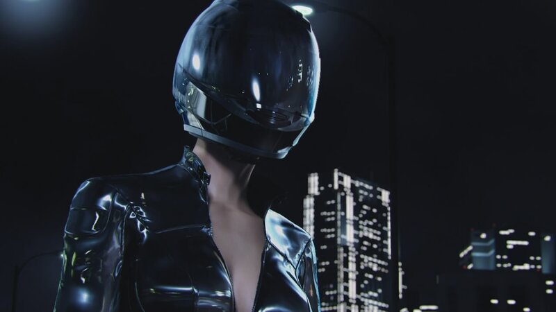 person in black suit and helmet