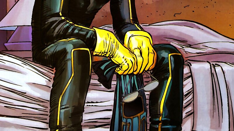Person in Black Suit — Calm, Comic